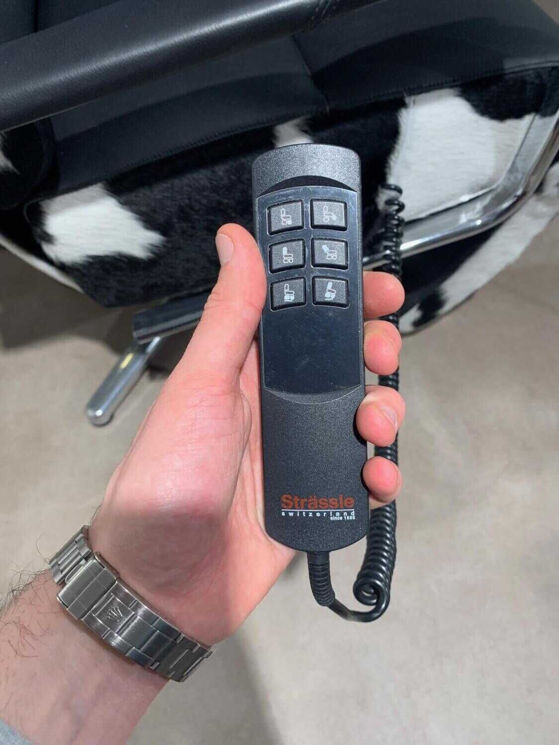 Strässle - Sessel Nico Leder Ambiente 70430 Ecru Gestell Glanzchrom mit elektrischer Verstellung - 2