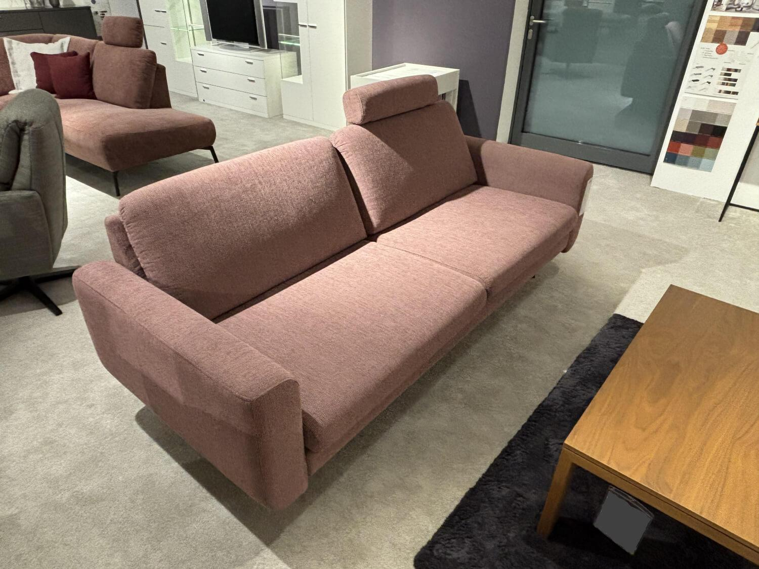 Stressless - Sofa Joy Stoff Jasmine Dark Pink Rosa Holzfuß Wenge Schräg Inklusive Kopfstütze - 3