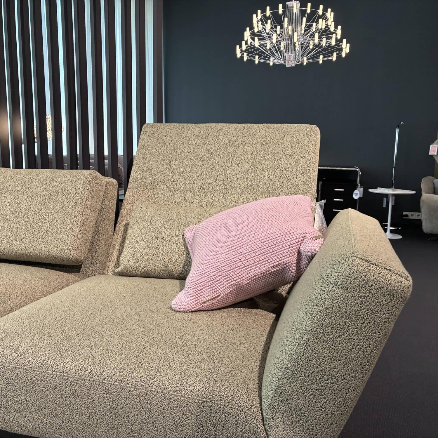 Brühl - Ecksofa Roro Spring Stoff 5275 31 Grau Gestell Metall Schwarz Pulverbeschichtet - 6