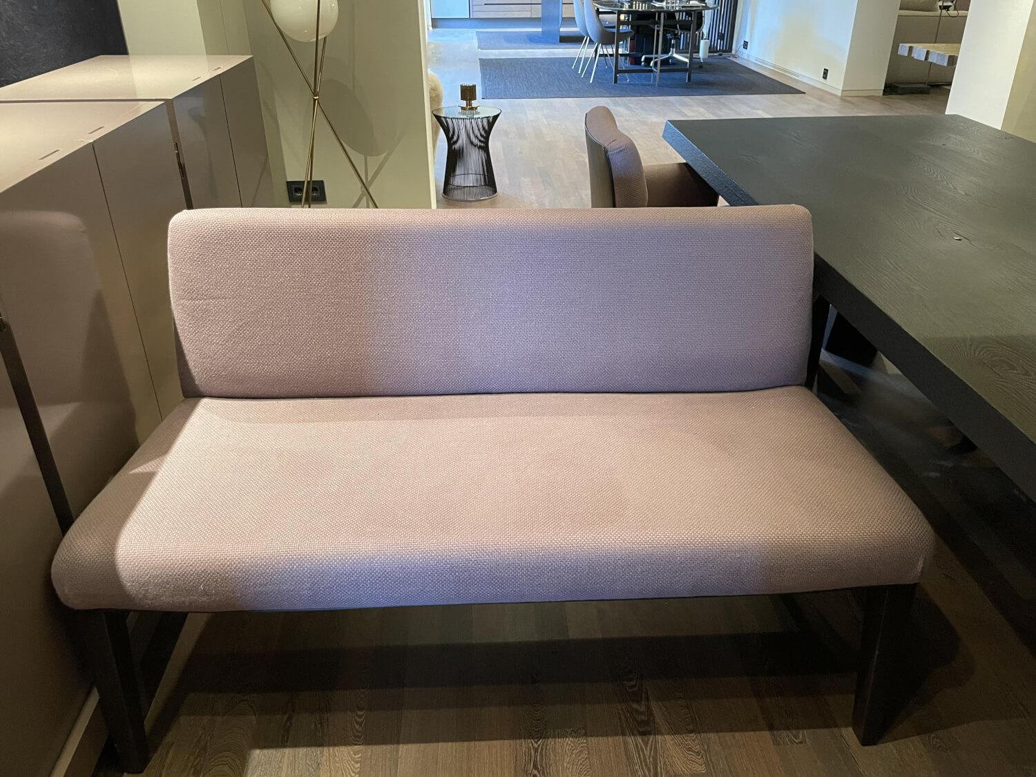 Promemoria - 2er-Set Sitzbank Isotta Cyclam Leder Und Stoff Dunkelviolett Violett Füße Schwarz - 3