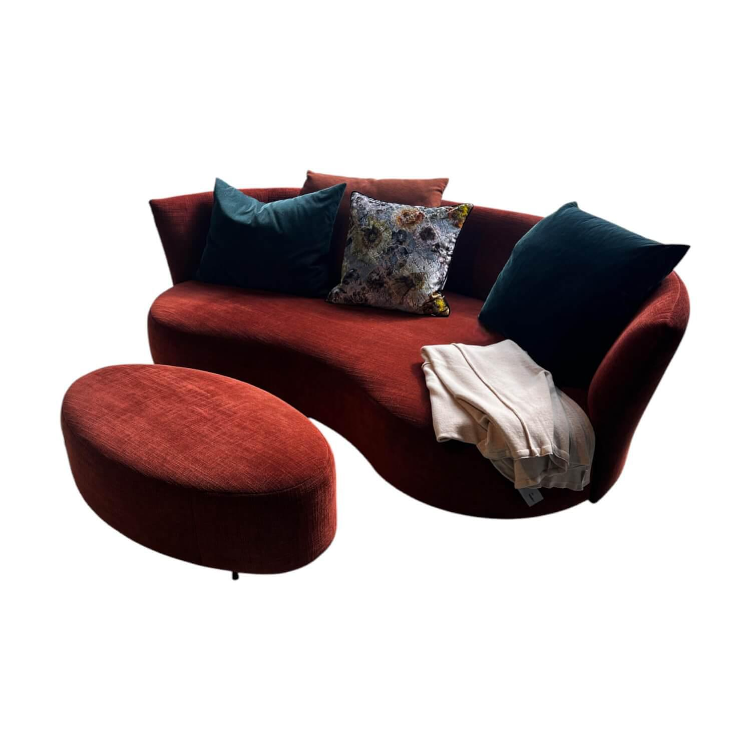 Bullfrog - Sofa Sofia Stoff Smoothie Rostbraun 15 28 Füße Metall Schwarz Pulverbeschichtet - 1
