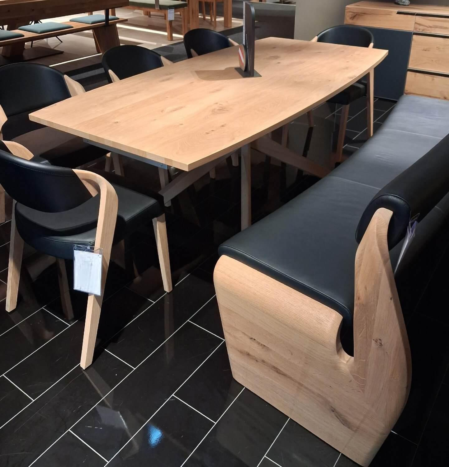 Voglauer - Esstisch Valpin Abgerundet Eiche Altholz Mit Tischverlängerung - 4