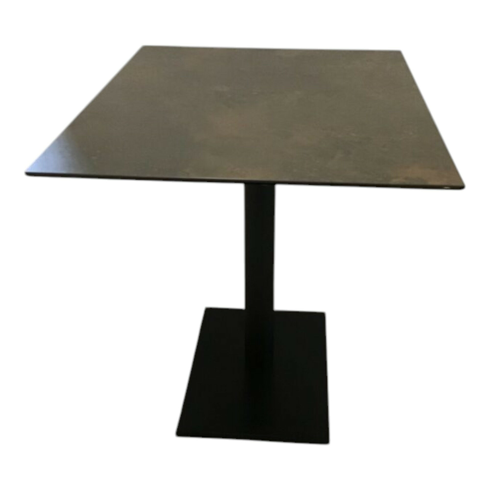 Ronald Schmitt Design - Bistrotisch P590 Tischplatte Keramik Osido Bruno Grau Gestell Metall Schwarz - 1