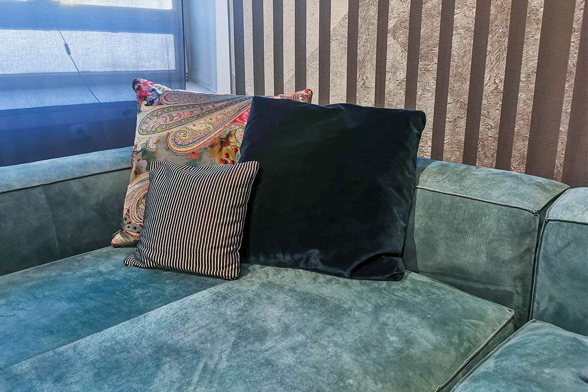 Bullfrog - Sofa Wumms! Leder Desperado 2120/17 Petrol mit 5 Kissen und Sitztiefenverstellung - 2