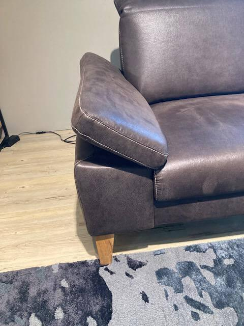 Activineo - Ecksofa Benson Stoff Relax 123 Espresso Braun Füße Braun Geölt - 6