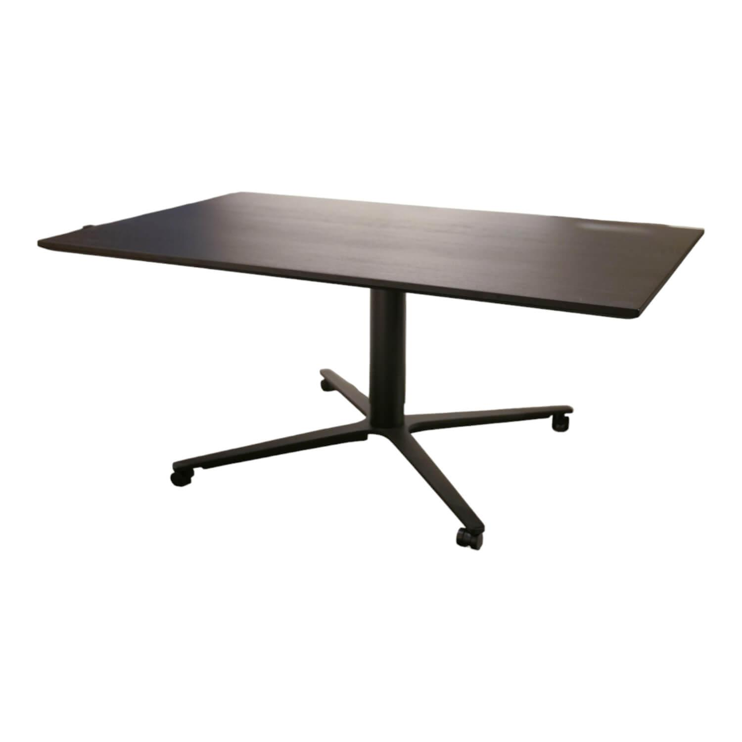 Ronald Schmitt Design - Couchtisch Kolo K 736 Platte Eiche Schwarz Höhenverstellbar Metall Sternfuß Schwarz - 1