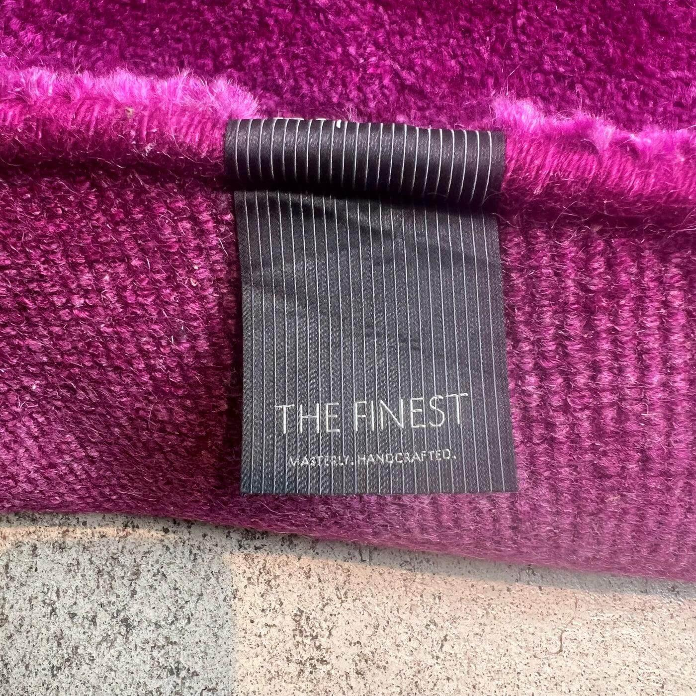 Kymo - Teppich The Finest Mohair Wolle Dark Purple Violett 200x200 - 3