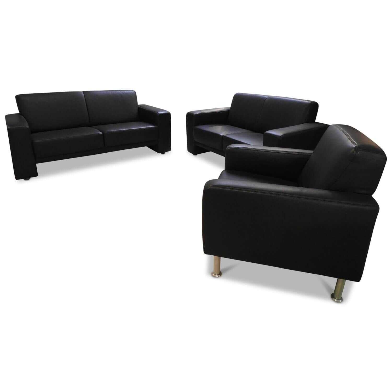 Koinor - Garnitur Nove Leder Braun 2 Sofas 1 Sessel - 1