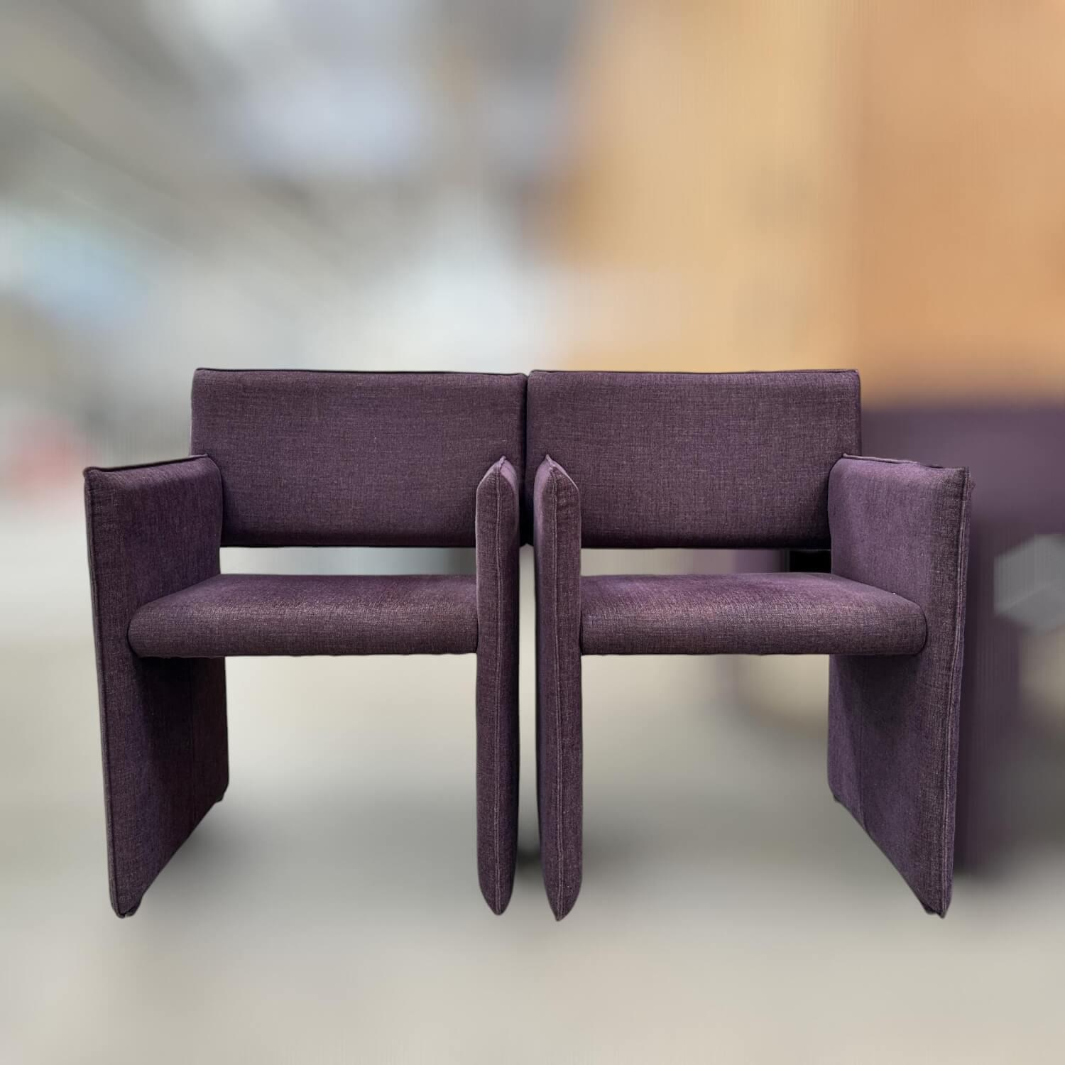COR - 4er Set Armlehnsessel Noto 19111 Stoff 8162 Bordeaux Violett - 3