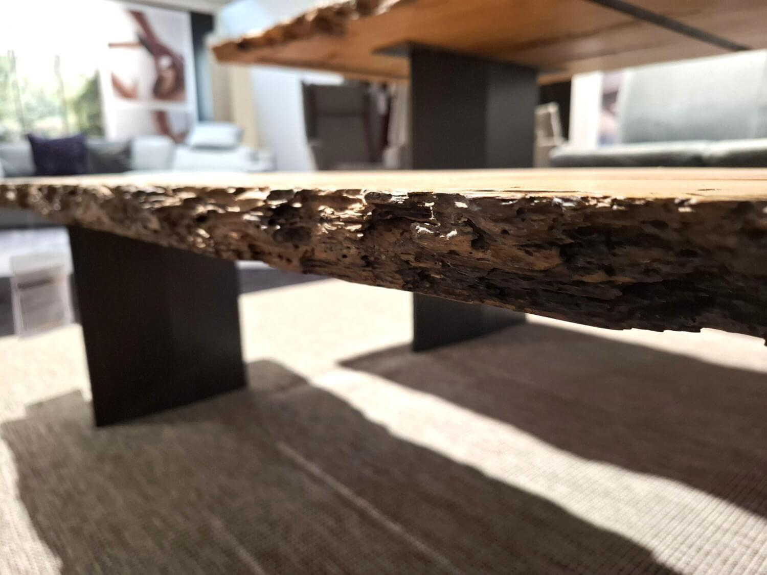 Riva1920 - Bank Sky Briccola  Holz Gewachst Gestell Natureisen Matt Lackiert Schwarz - 2