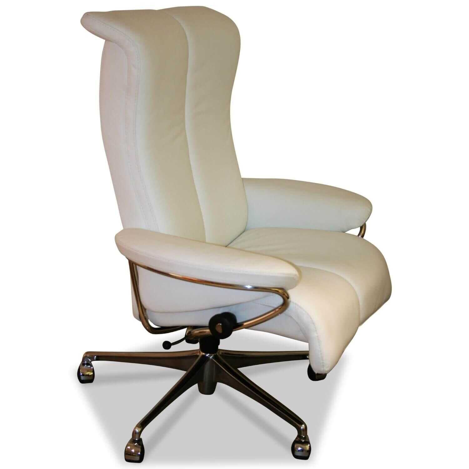 Stressless - Sessel Piano Blues Leder Weiß Home Office - 1