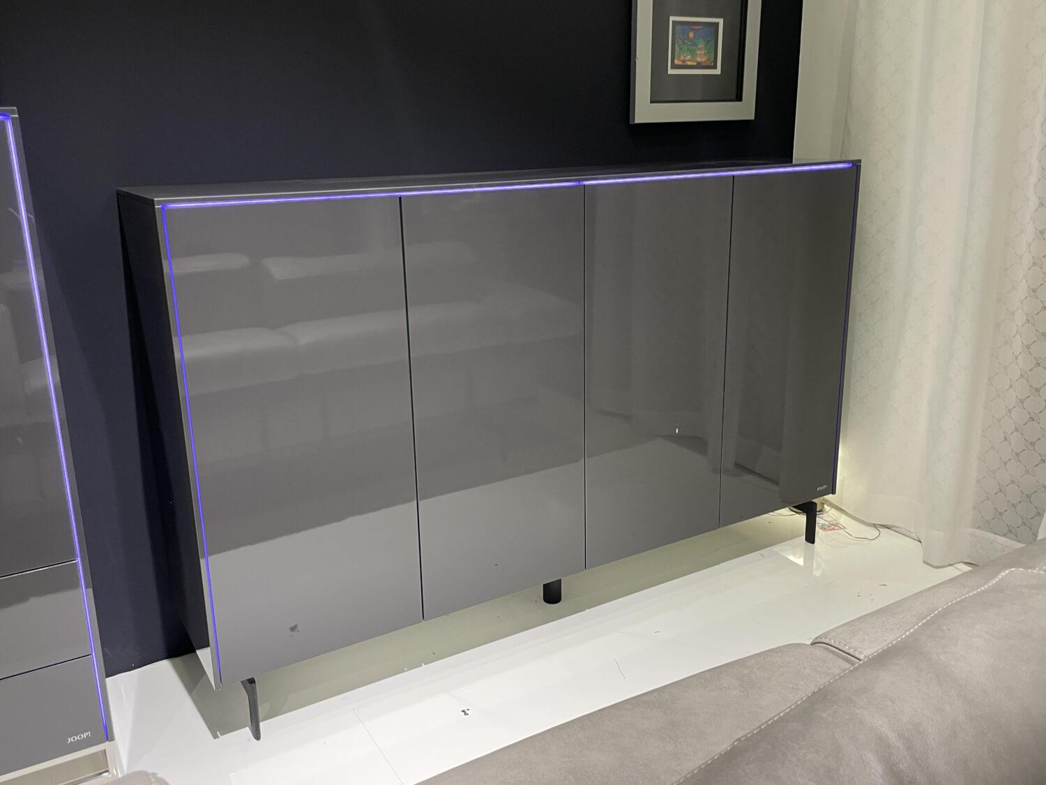 JOOP! - Sideboard Gloss Cubic 74702 Front Und Korpus Schiefergrau Hochglanz Kufe Chrome Mit Beleuchtung - 5