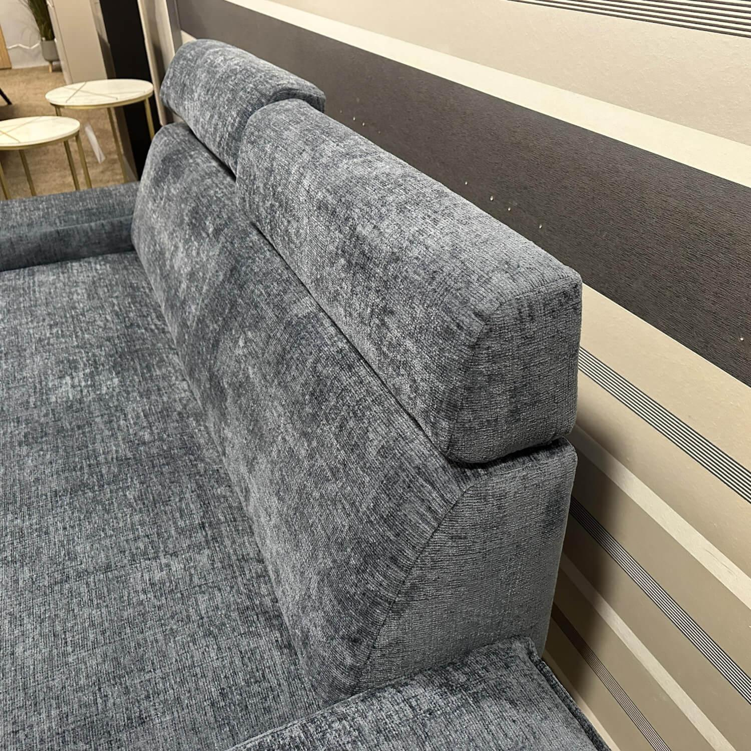 EMP - Sofa 2 CR Hubertus B Stoff 06 209 30 Belfast Ocean Blau Fuß Kufe 59 Schwarz Inklusive Kopfstütze - 2