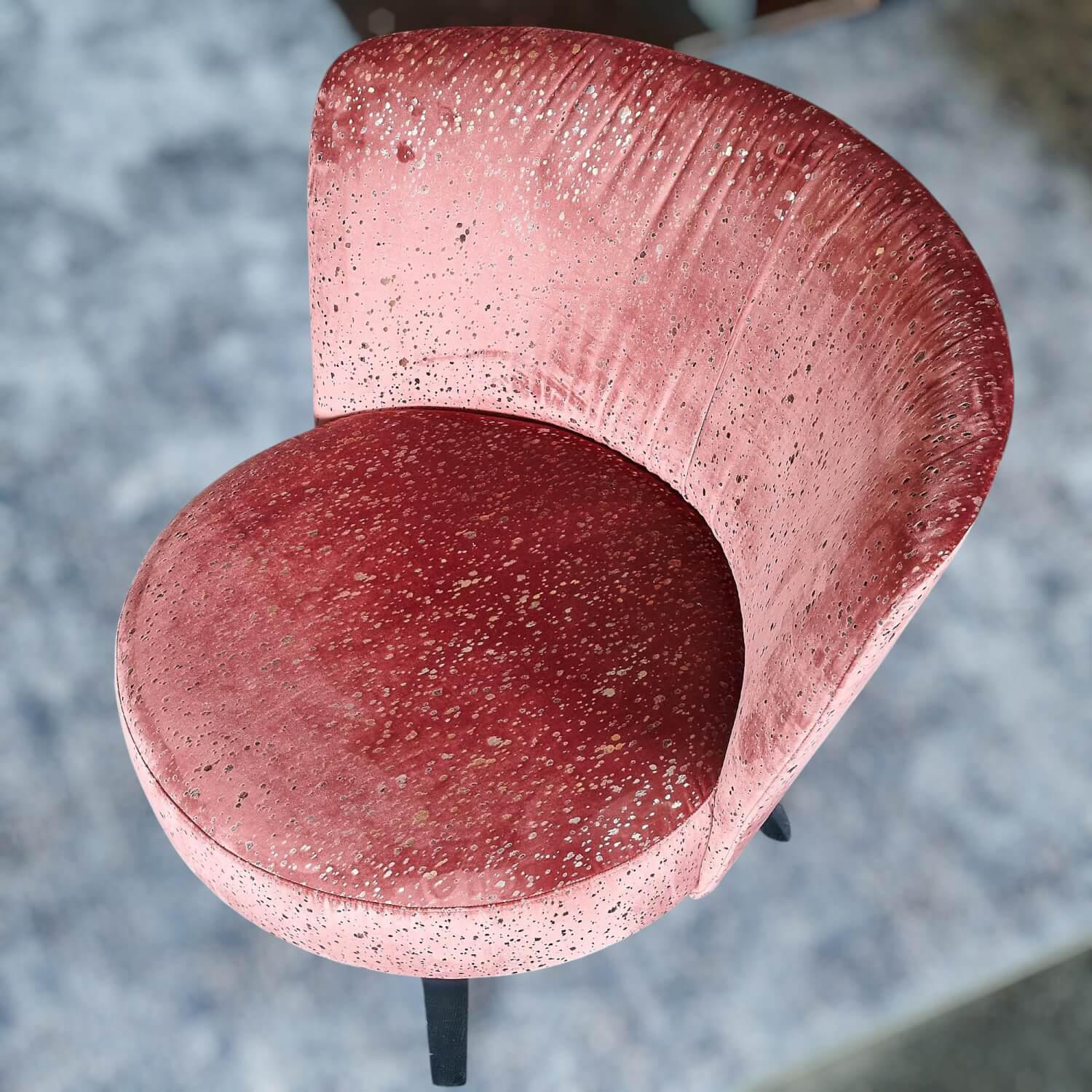 Bielefelder Werkstätten - Polo Cocktail Sessel Stoff Glimmer JA8079-011 Rot mit Drehfunktion - 8