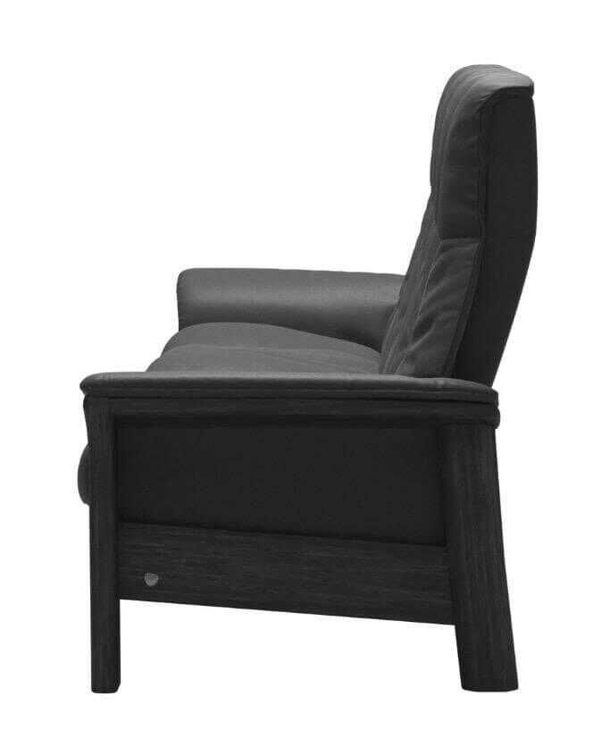 Stressless - Sofa Buckingham (L) Dreisitzer Hohe Rückenlehne Leder Noblesse Grau - 3