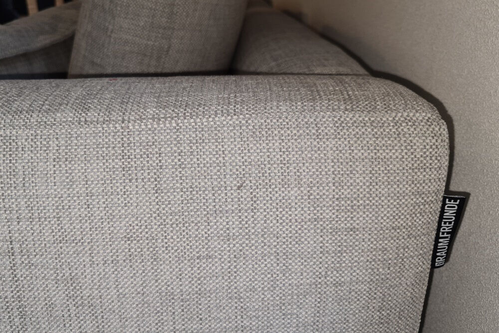 Raum.Freunde - Ecksofa Lenni Stoff Attractive 2 Grey Grau Füße Metall Schwarz - 5