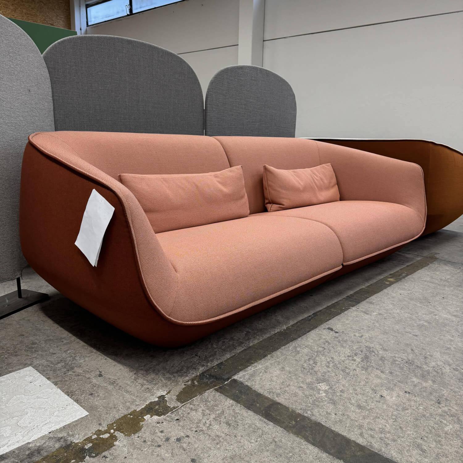 COR - Sofa Nook 36311 Innen Stoff 10071 Grapefruit Rosa Rot Außen Stoff 7203 Terrakotta Rot Braun Mit Kissen - 5