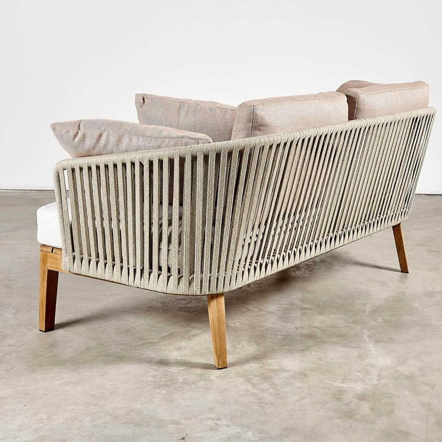 Sofa Outdoor Mood 2-Sitzer Bezug Linen Farbe Chalk Geflecht Farbe Linen