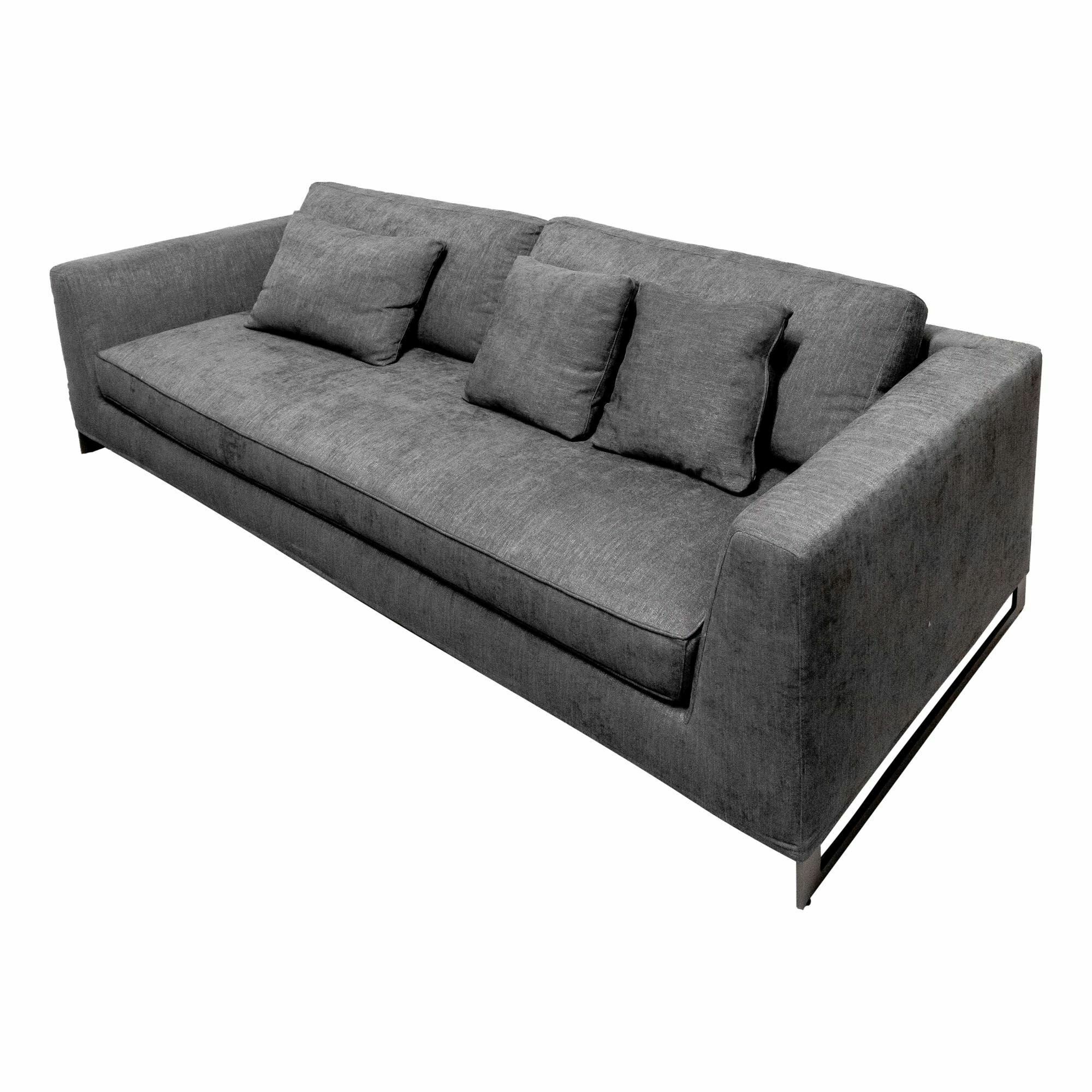 frigerio-sofa-davis-220-stoff-pastello-11-grigio-cat-super-grau-gestell-metall-schwarz-verchromt-mf