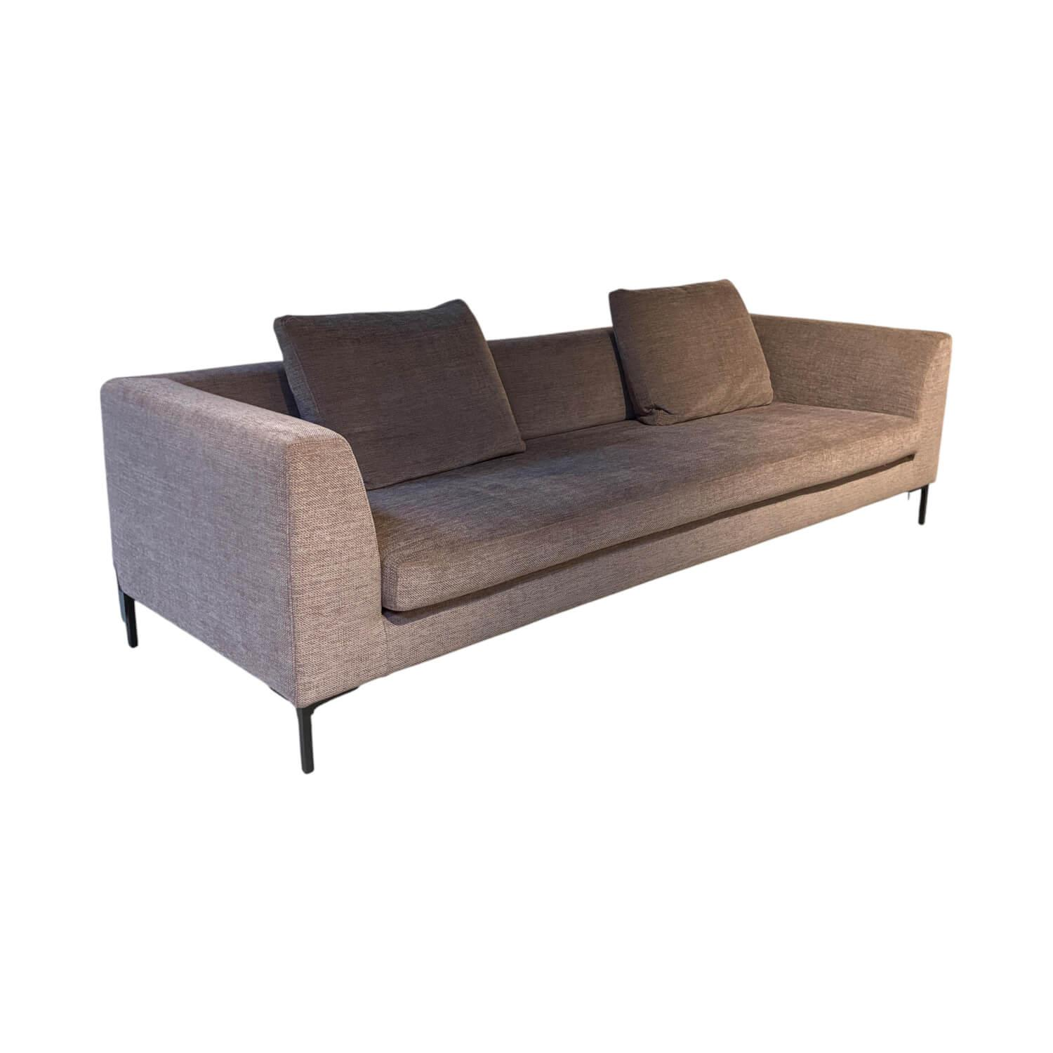 Flexteam - Sofa Planet 016 Stoff Giudecca 17 Rosa Abziehbar Füße Metall Anthrazit Lackiert - 1