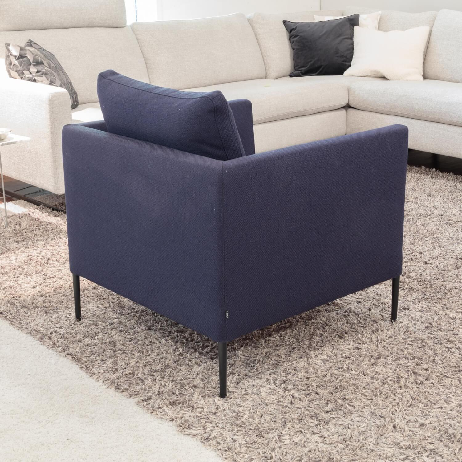 COR Sessel Pilotis 86111 Stoff 10082 Navy Blau Gestell M20 Lack - Bild 5 von 5