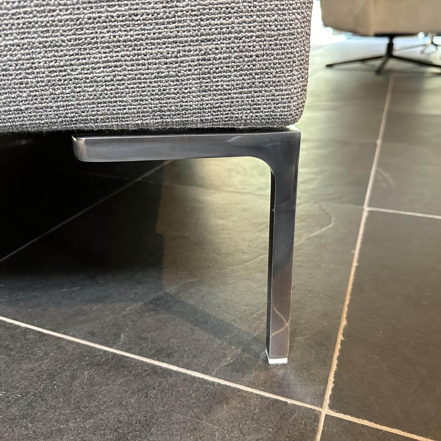 B&B Italia - Ecksofa Charles Stoff Esopo 2522151 Hellgrau Füße Aluminium Poliert mit Kissen - 7