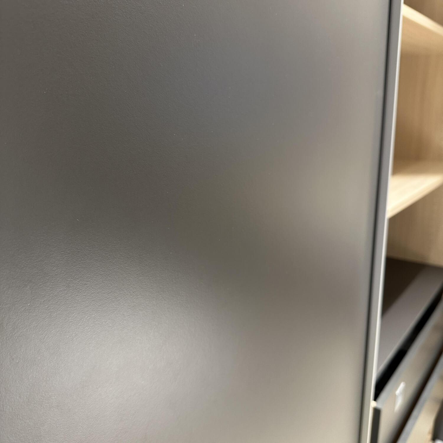 Trüggelmann - Kleiderschrank Logo Sinus Mit Schiebetüren Türen Melamin Graphitgrau Innen Melamin Eiche Türprofil 3 H Alu - 6