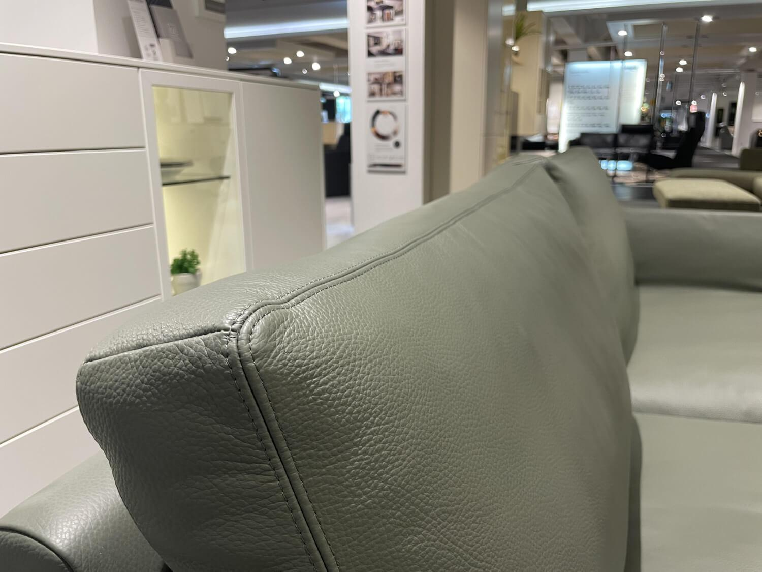 Erpo - Sofa Classics  CL990 R Leder 170 163 Olive Grün Kufe Metall - 4