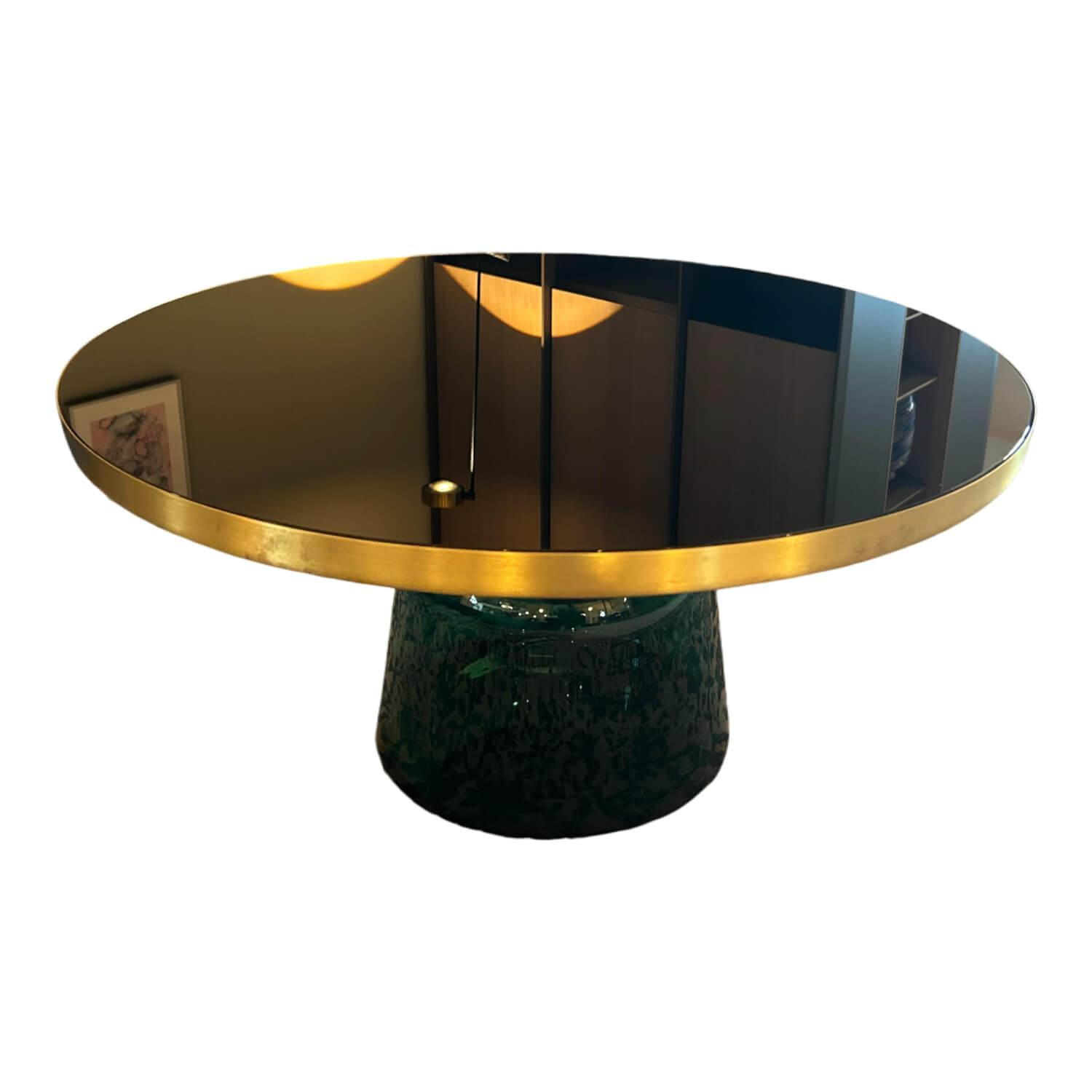 ClassiCon - Beistelltisch Bell Coffee Table Glasplatte Schwarz Fuß Smaragdgrün - 1