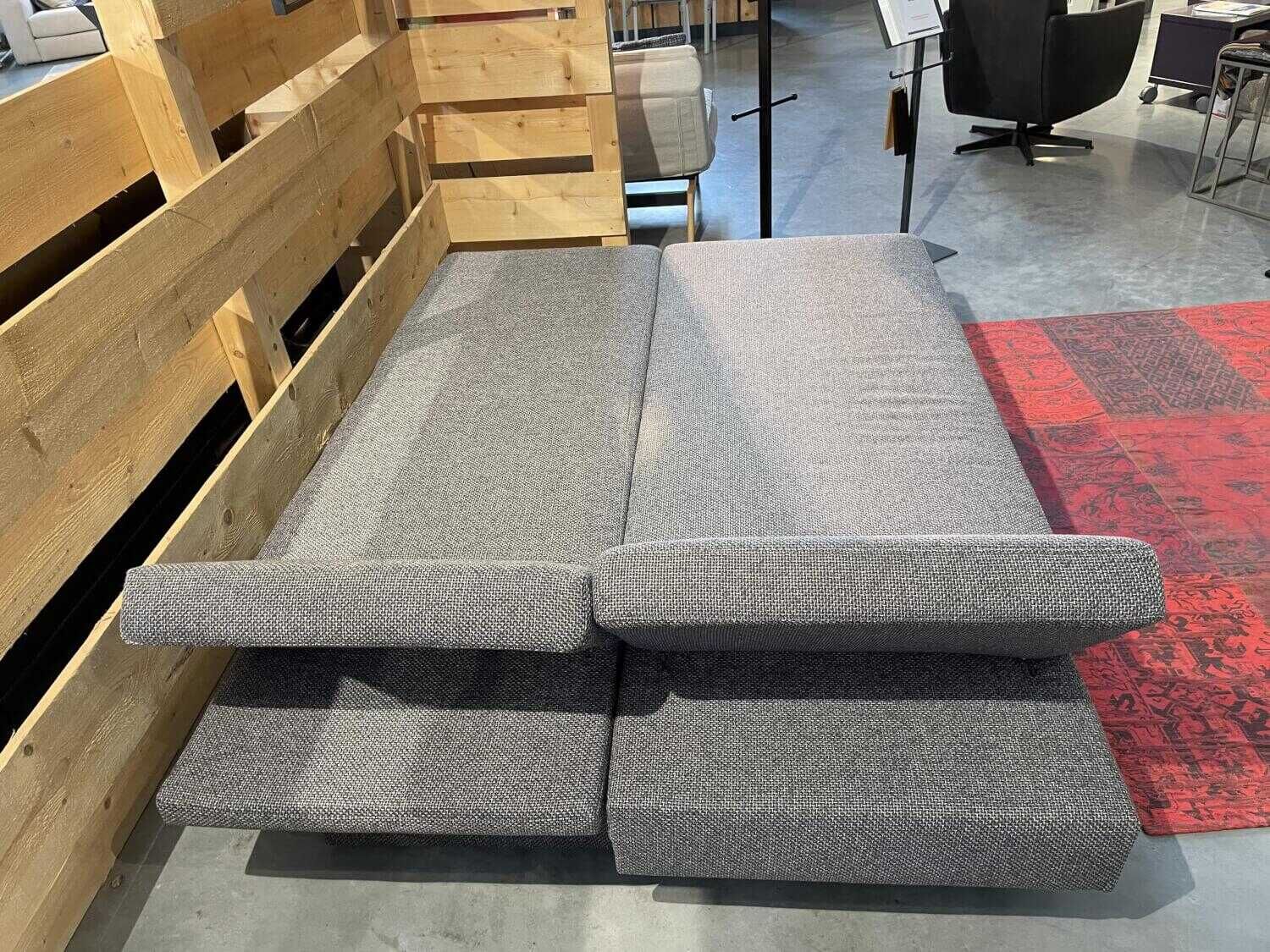 Restyl - Querschläfer Sofa Tino B.  Stoff S1:55-6175 Grau Fuß Chrom - 5