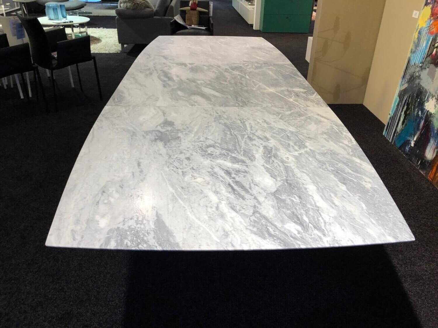 Draenert - Esstisch Adler II 1224 Stein Bootsförmig Ausziehbar Sockel Matt Geschliffen - 2