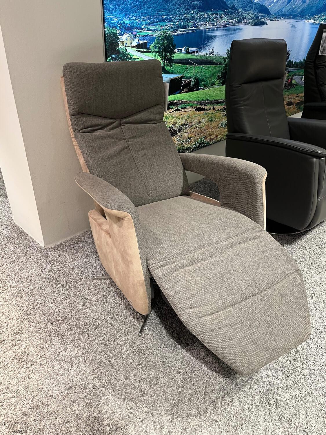 Activineo - Drehsessel Baccara Stoff Innen Klara 12 Taupe Grau Aussen 5 Ispra 10 Liver Rosa Gestell Metall - 3