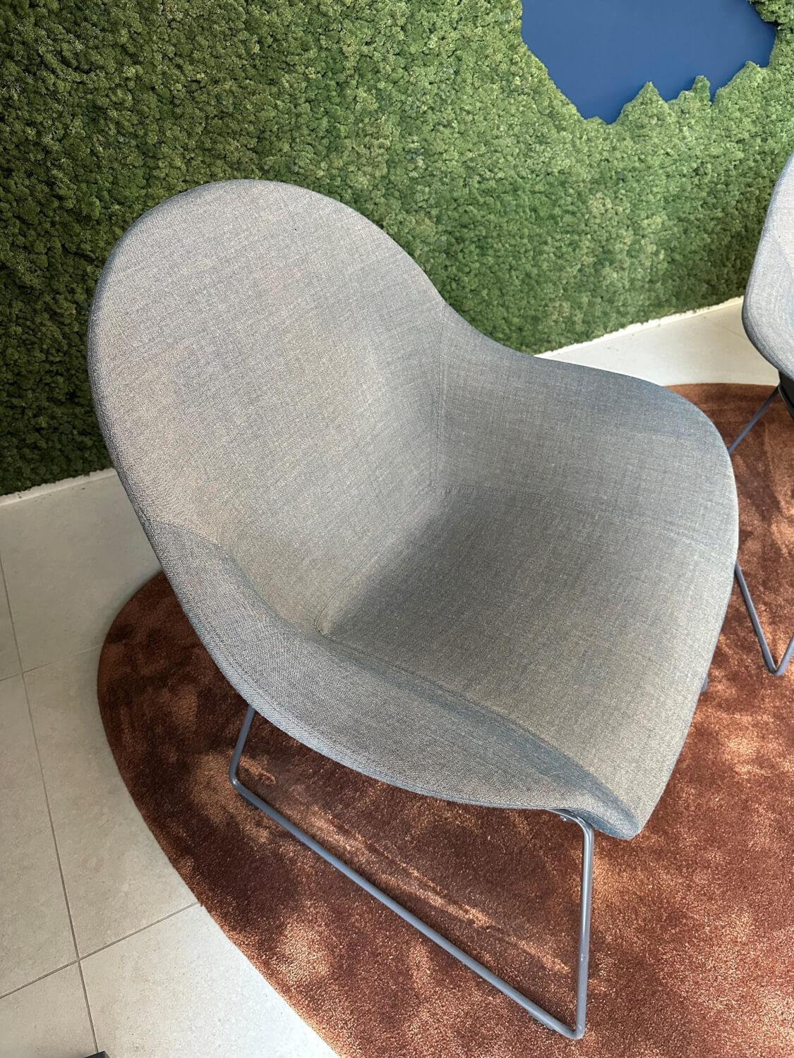 Johanson Design - Sessel Atticus Lounge Low Stoff Remix 2 852 Grau Gestell Metall Grau Blau - 6