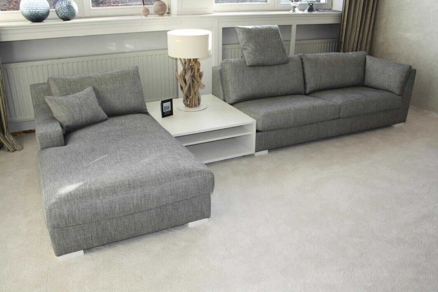 Bielefelder Werkstätten - Sofa BW Inspiration BW-122-3030, BW-122-3020 Stoff Grau mit Tisch BW-122-201 - 5