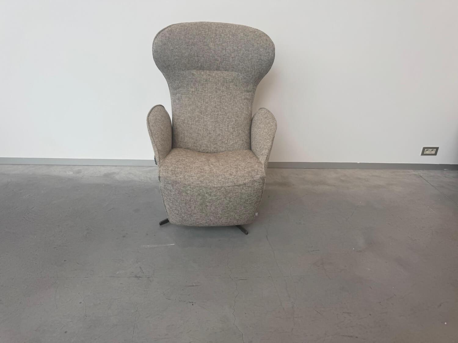 Jori - Relaxsessel Daydreamer Mono-Move Medi Stoff Bembebis 704 Grau 4 Stern Fuß Gewellt Braun Lackiert - 2