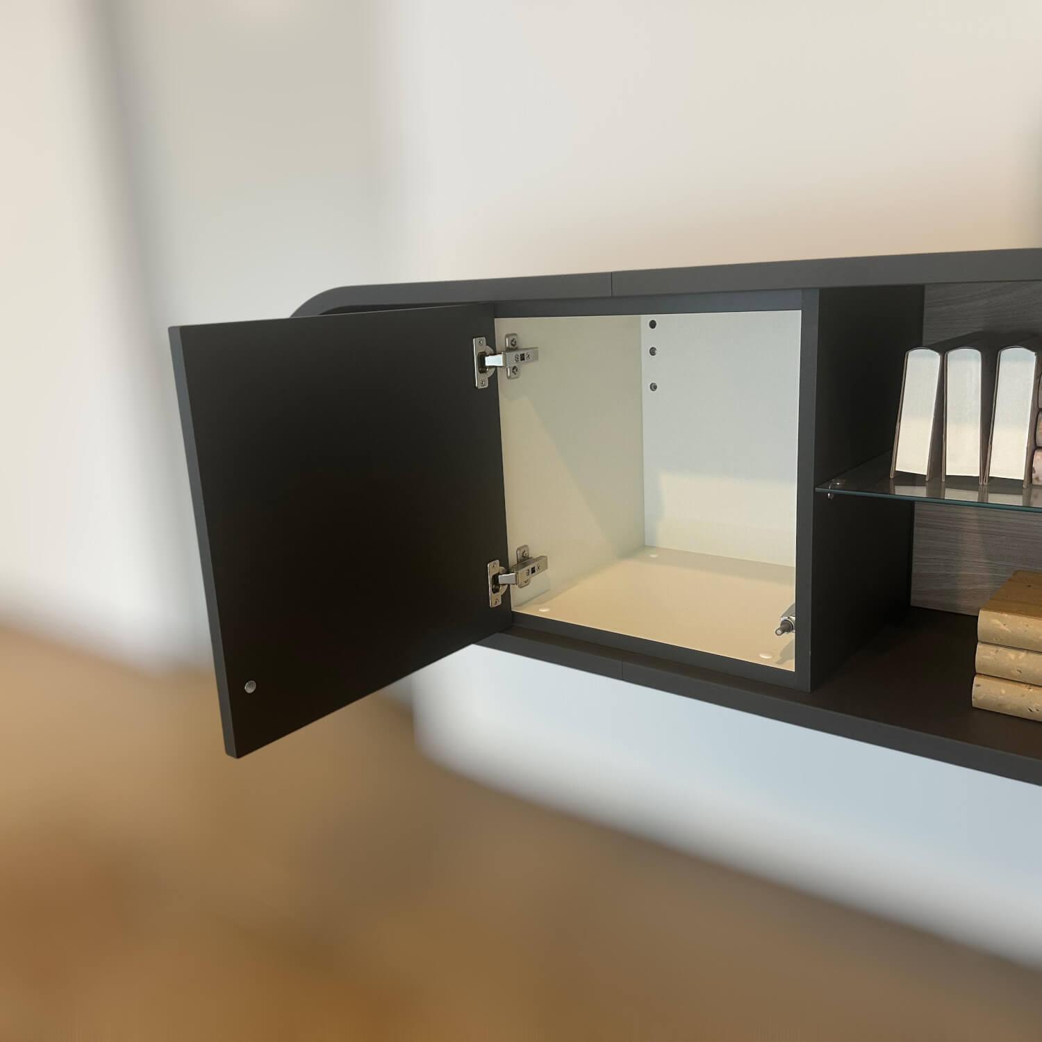 Schüller Küchen - Hängesideboard Lack Anthrazit Matt - 2