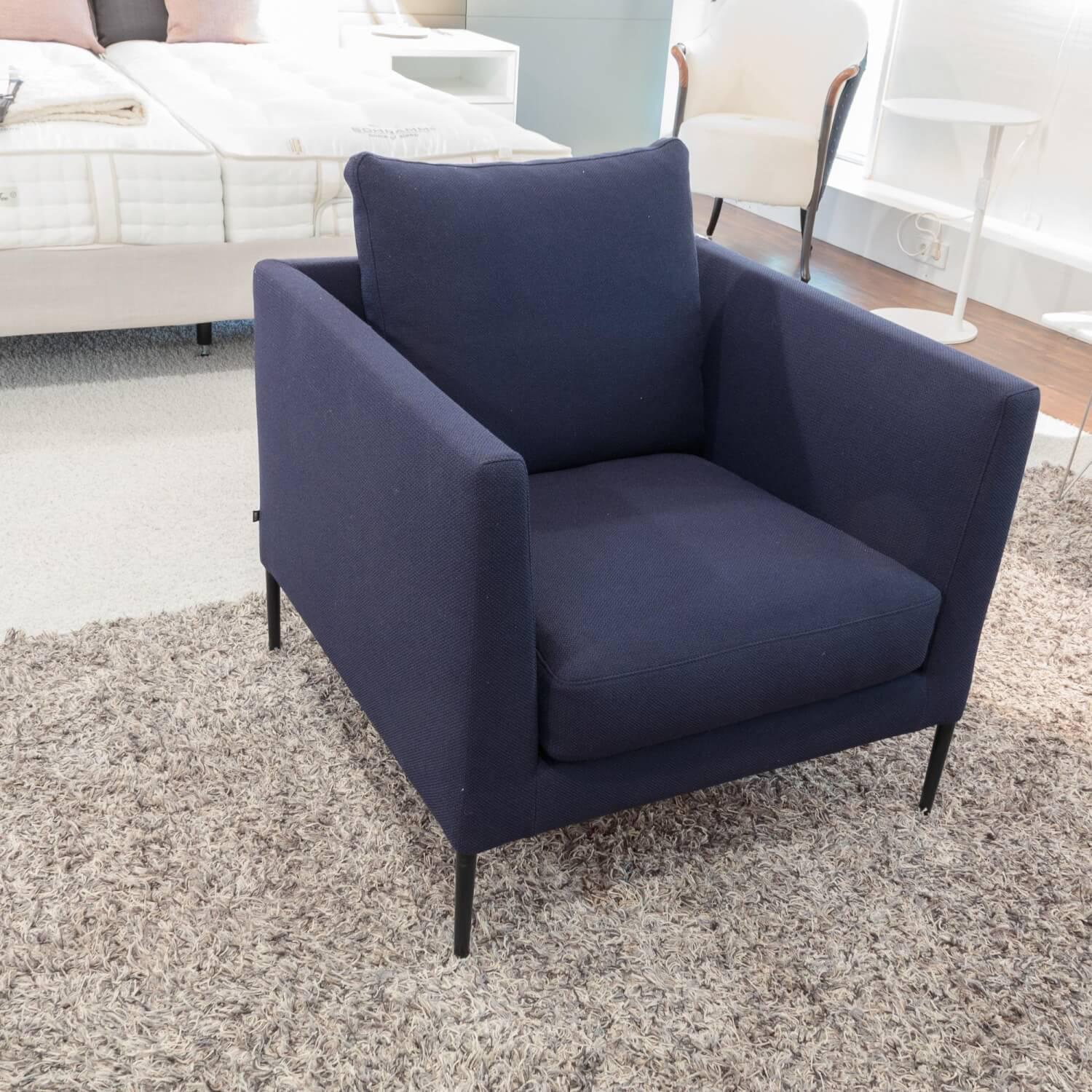 COR Sessel Pilotis 86111 Stoff 10082 Navy Blau Gestell M20 Lack - Bild 3 von 5