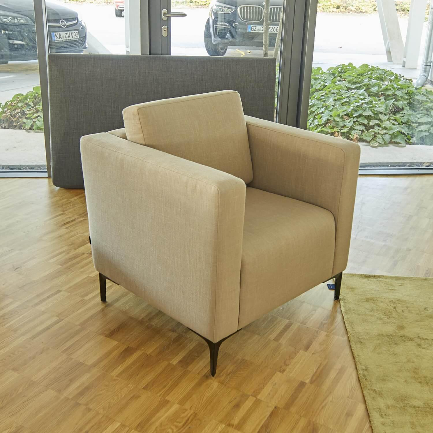 Sophisticated Living - Sessel Banzaii Lounge Chair Stoff Beige Braun Lino Fungo C - 7