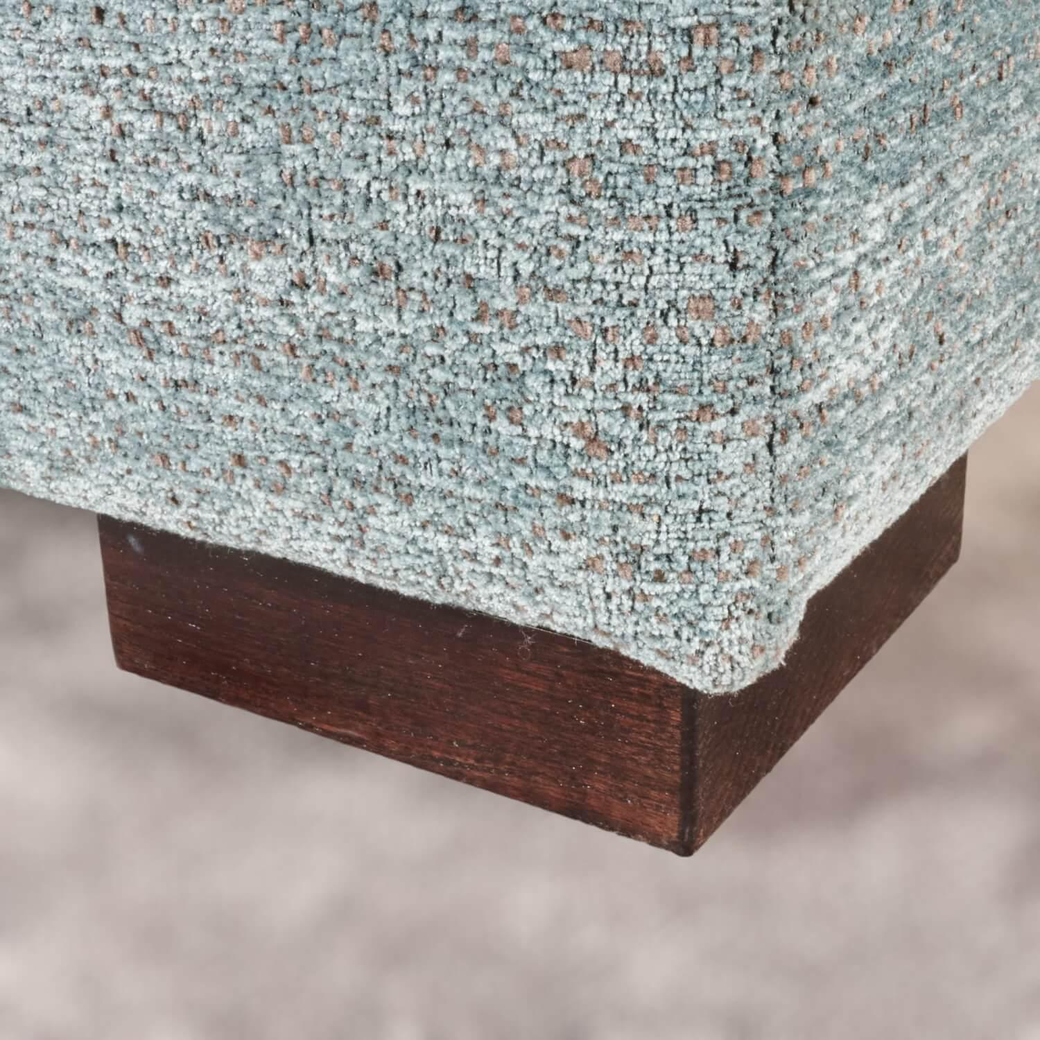 Bielefelder Werkstätten - Ecksofa Inspiration Stoff France BW1754 151 Blau Grau Füße Holz Braun Mit Nackenbügel Und Funktionskissen - 11