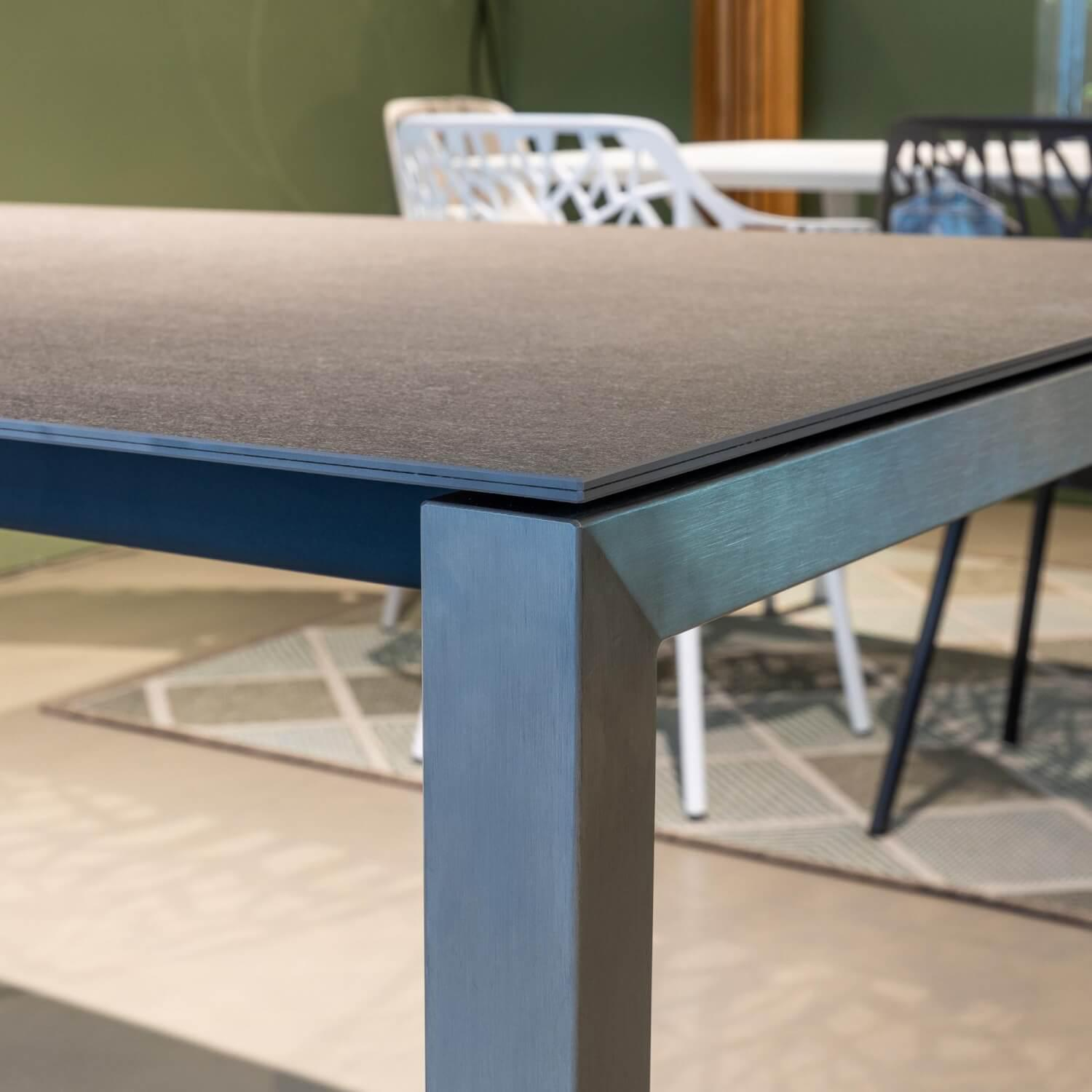 Zumsteg - Table Basso frame stainless steel top ceramic basalt - 2