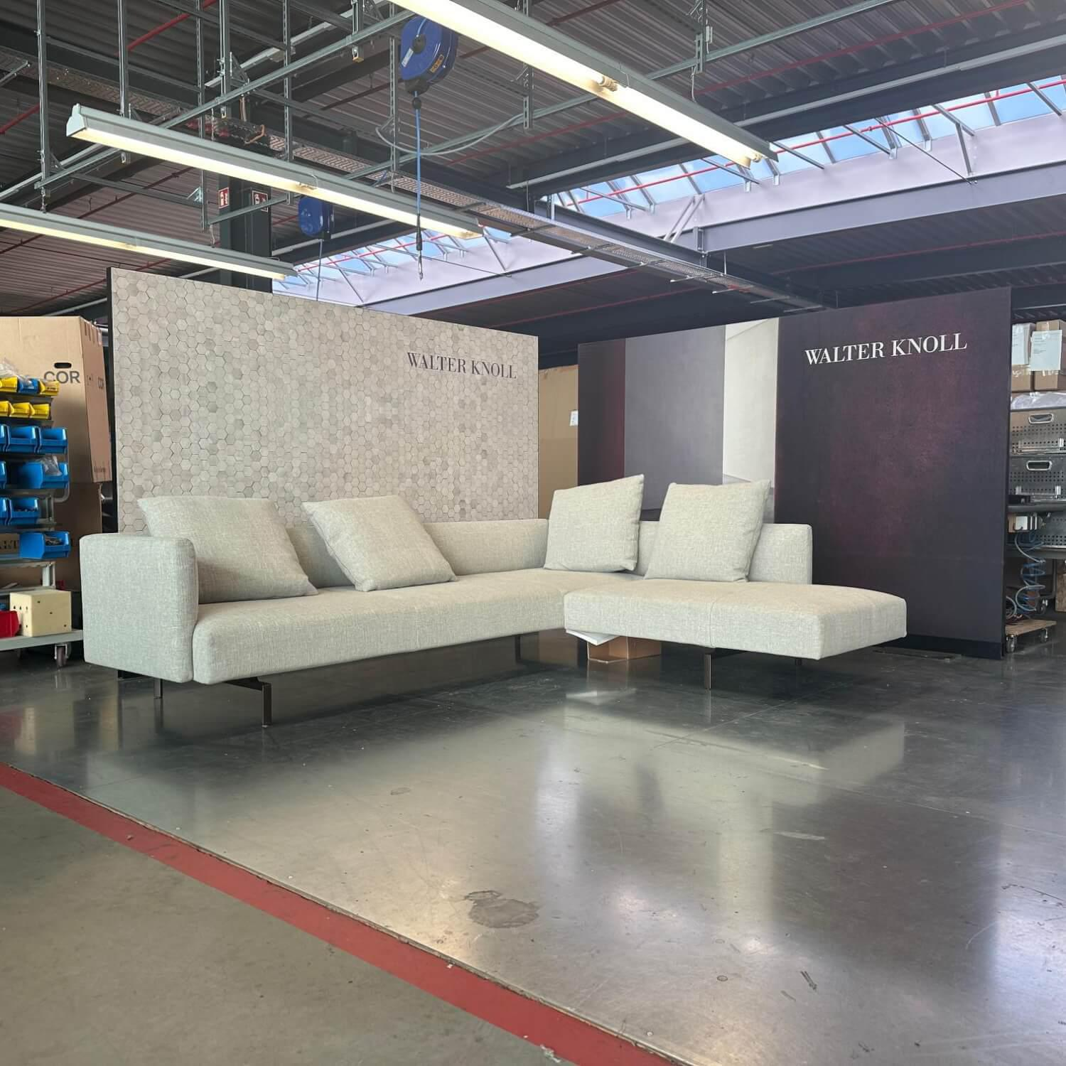 Walter Knoll - Ecksofa Muud Stoff Glint 7763 Silver Grau Kufen Metall Matt Bronze Pulverbeschichtet - 9