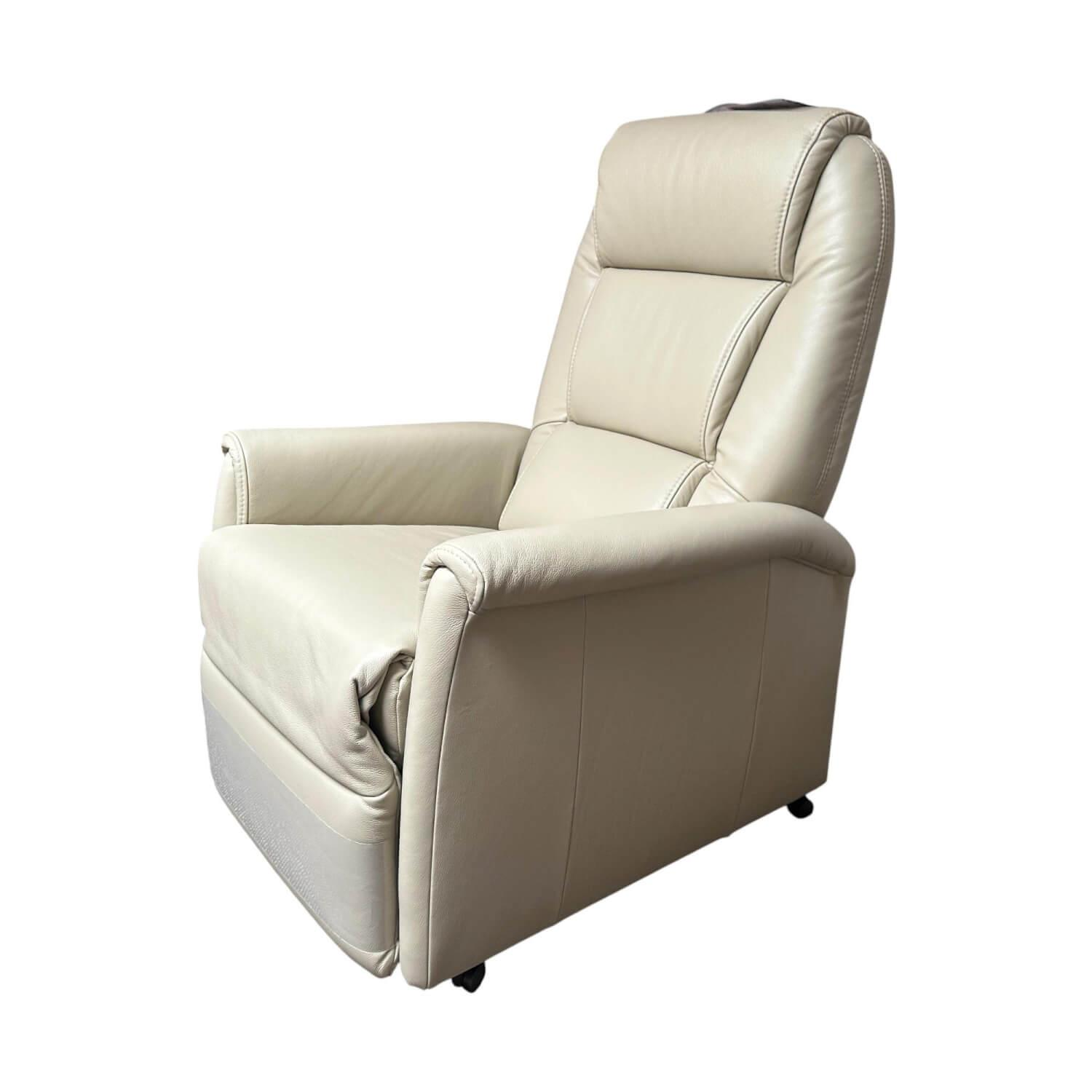 himolla - Relaxsessel 9773 Cumulus Quartett Leder 75 Torro Porzel Beige Füße Rollen Schwarz Mit Aufstehhilfe - 1