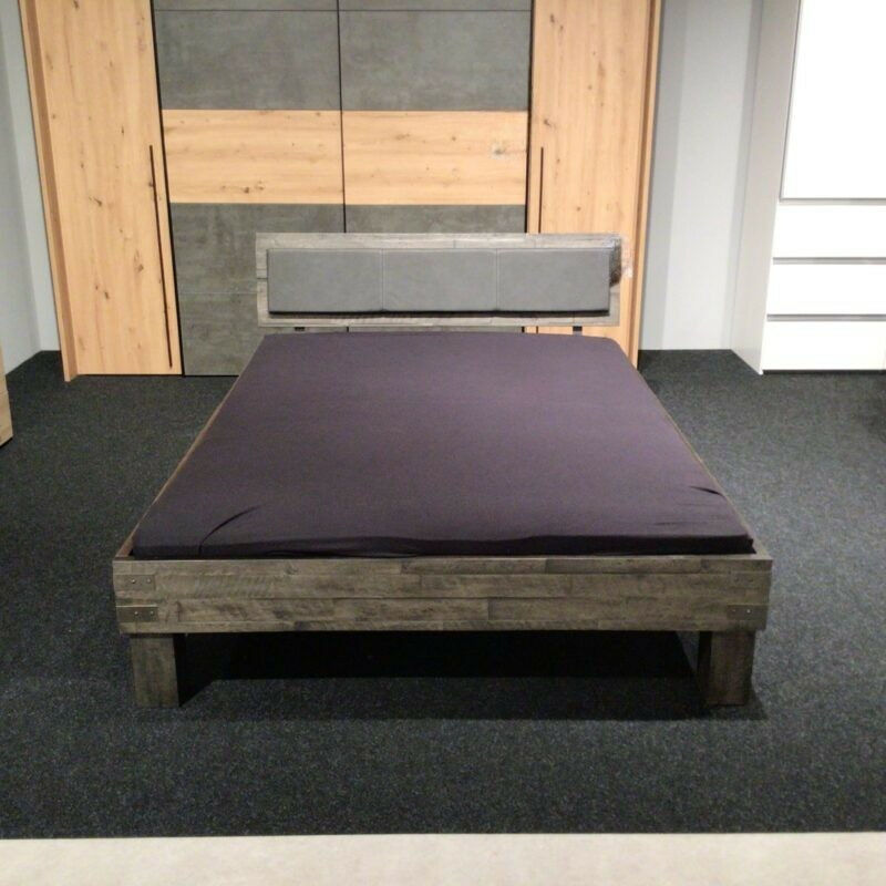 Hasena - Bett Line Loft 18 Akazie Vintage Grey Grau Mit Metallwinkel Kopfteil Gepolstert Ohne Matratze Ohne Lattenrost - 5