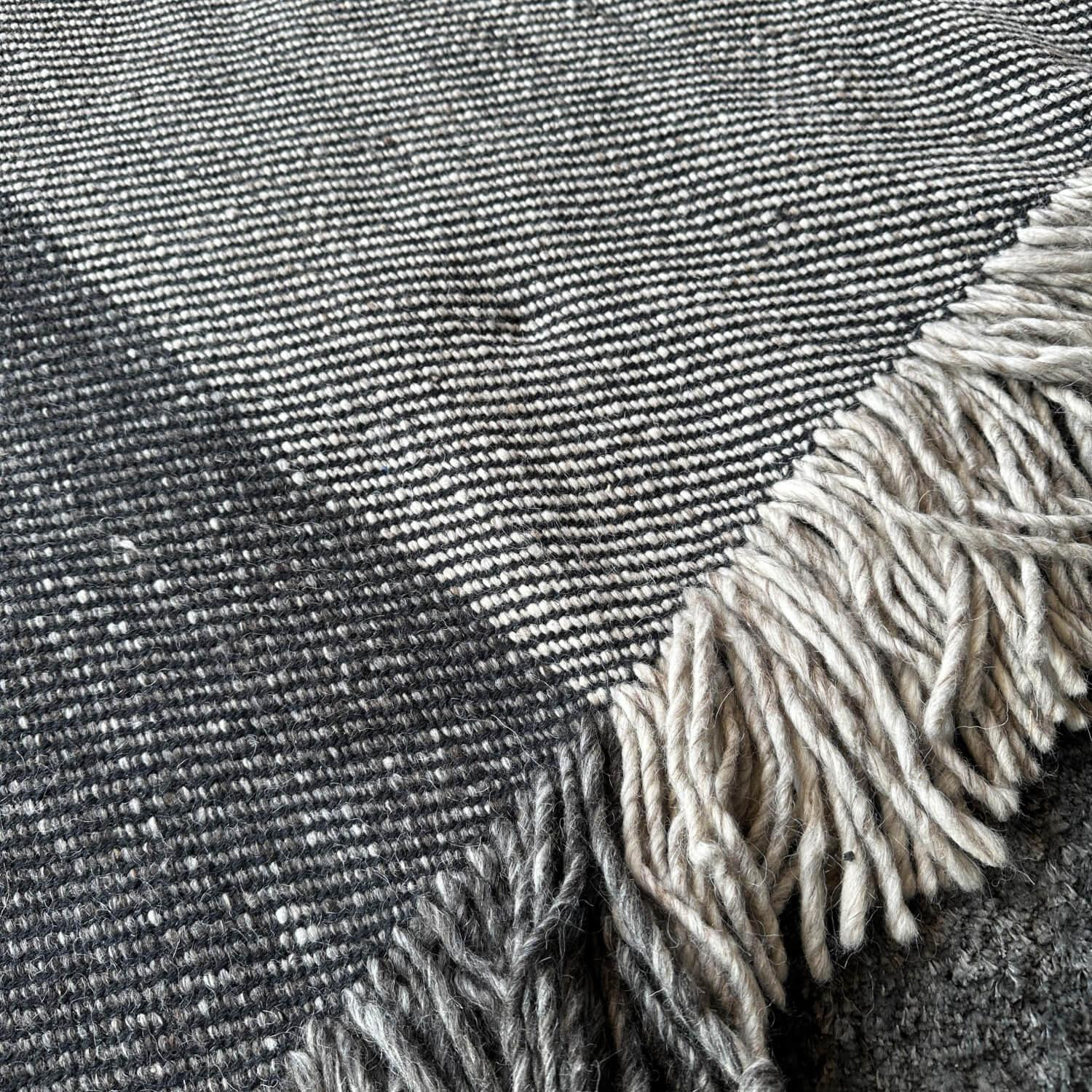 Kvadrat - Teppich Fringe 192 Grau Beige Mit Fransen - 6