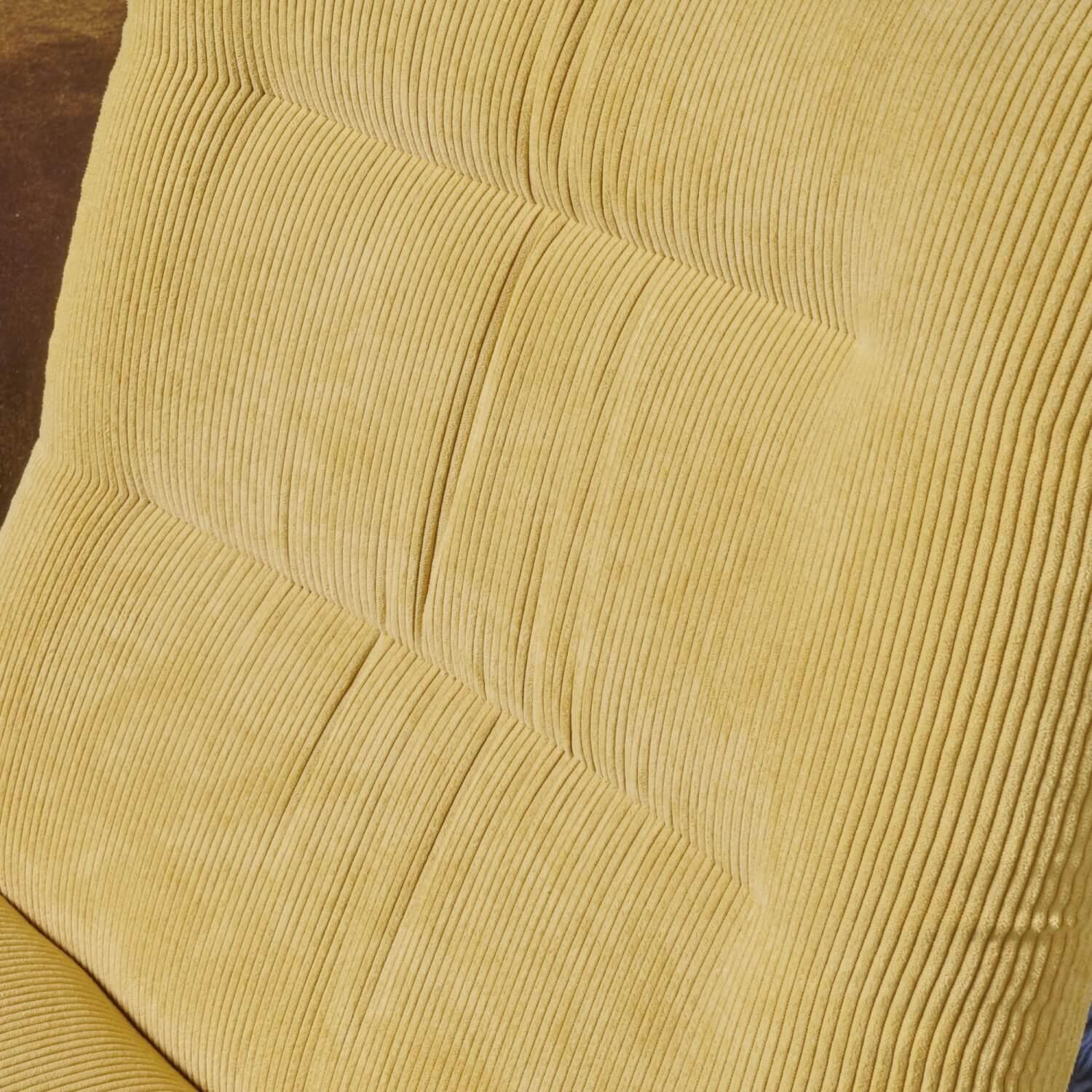 KFF - Sessel Arva Light Lounge Ohne Armlehnen Bezug Stoff Lisboa Farbe 20 Gelb Cord Samt Gestell M23 Struktur Anthrazit - 10