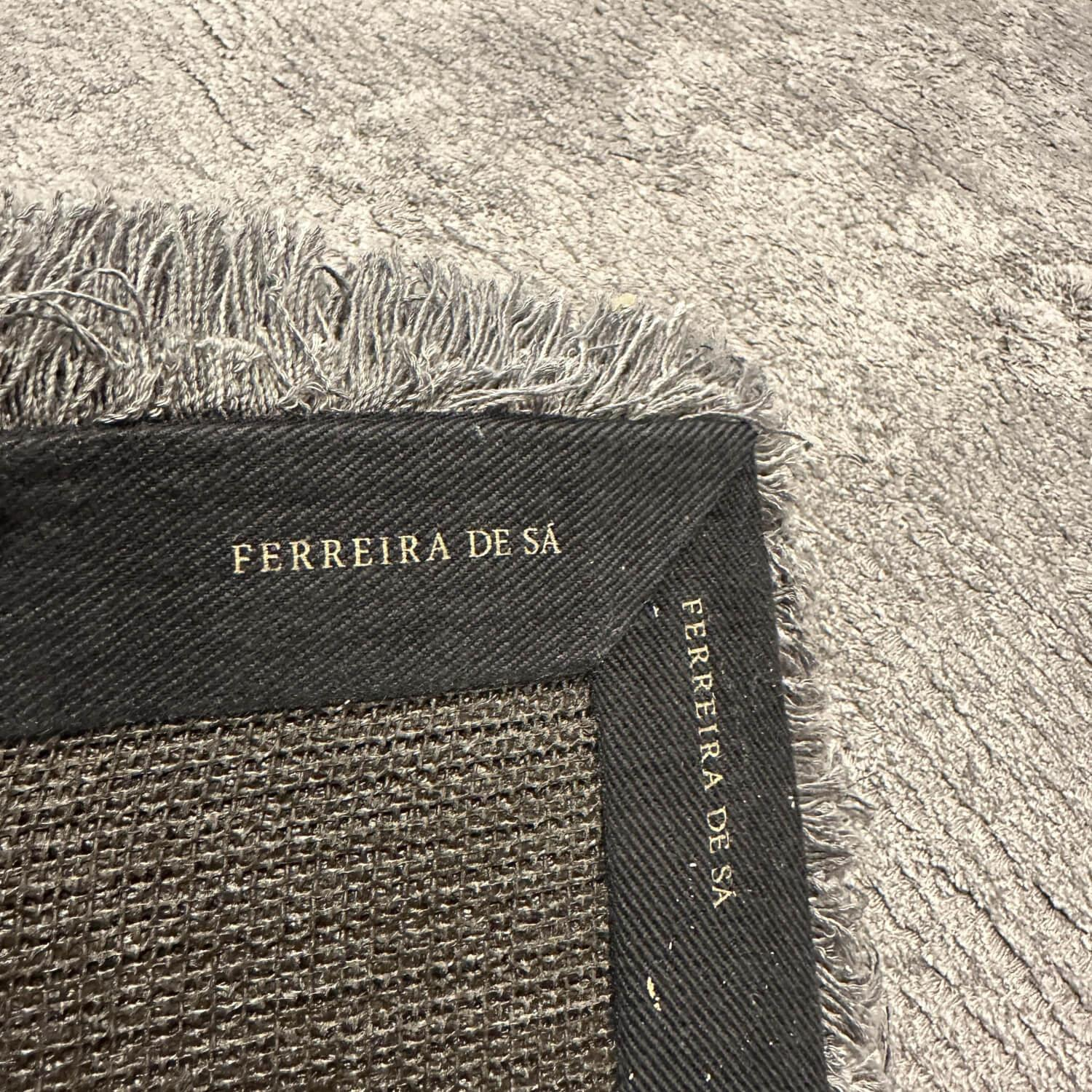 Ferreira de Sá - Teppich 320x240 Gradient Odyssey Botanical Silk Grau Handgetuftet - 5