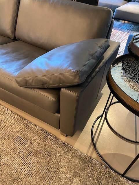 COR - Einzelsofa Conseta Leder 612 Anthrazit Metallkufen Schwarz Chrom - 2