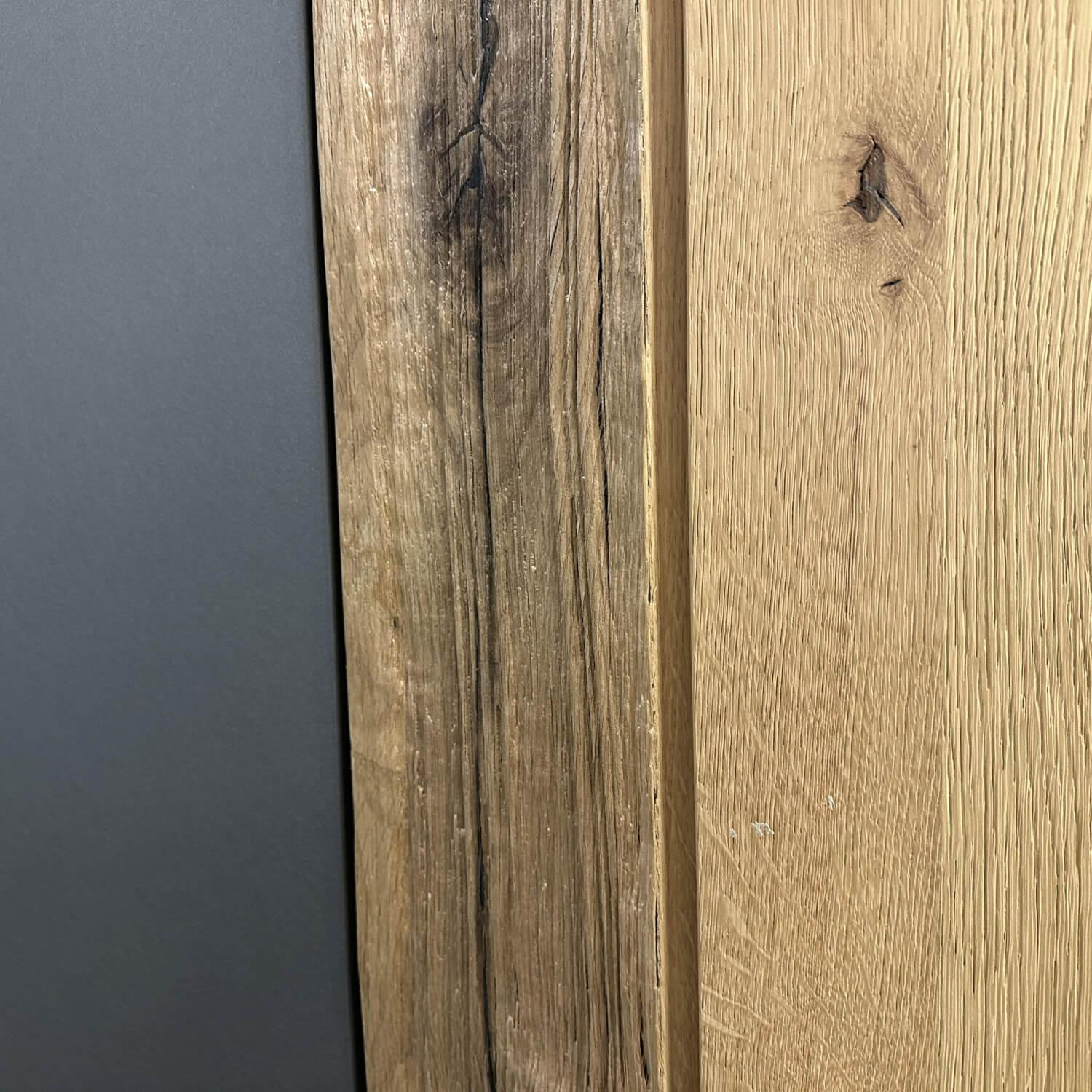 Thielemeyer - Schlafzimmer VZ 1 MR Joline Wildeiche Massiv Gebürstet Altholz Eiche Lackiert Und Lack Graphit Inklusive Beleuchtung - 5