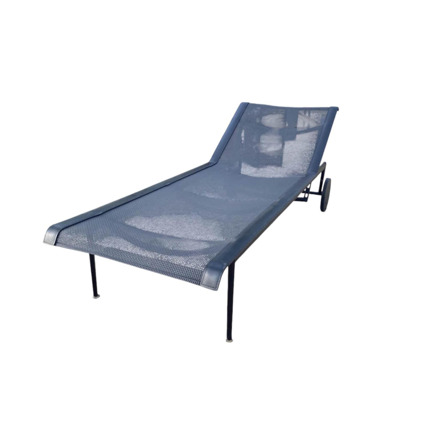 Knoll International - Gartenliege Richard Schultz Sitz Bänder Und Netz Onyxfarben Schwarz Gestell Onyxfarben Schwarz Beschichtet - 1