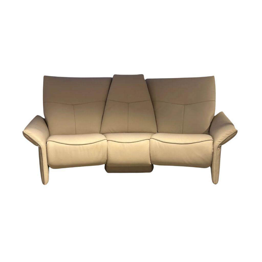 himolla - Sofa 4934 Cumuly Trapezsofa Leder Longlife Rustika Nebel Beige Mit Relaxfunktion Und Ablage - 1